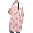 thumbnail image 2 of Rateoe Floral Strawberr Aprons with Pocket,Men Womens Aprons Waterproof Adjustable Cooking Aprons for Kitchen Gardening and Salon, 2 of 7