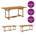thumbnail image 4 of vidaXL Outdoor Dining Table Patio Table Garden Furniture Solid Wood Acacia, 4 of 19
