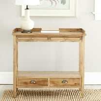 SAFAVIEH Peter Rustic Console with Storage Drawers, Oak