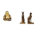 thumbnail image 1 of Estatua de Buda,Figuras de estatuas de Buda Bodhisattva de meditación,Figura de mesa,Estatua de gato sujetalibros para oficina,decoración del hogar,Escultura Sujetalibros Estantes Escritorio, 1 of 8