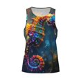 thumbnail image 3 of Haiem Neon Seahorse Underwater Realm Men Workout Tank Top Gym Bodybuilding Sleeveless Muscle T Shirts Athletic Tank Breathable Workout Shirt-X-Large, 3 of 8