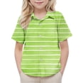 thumbnail image 2 of BiZtdJrK Boys Novelty Graphic Shirts Four Leaf Clover Print Short Sleeve Button Down Shirt Funny St. Patrick's Day Shirts for Boy and Girl Multicolor 100, 2 of 8