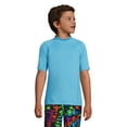 thumbnail image 2 of Lands' End Boys Short Sleeve Crew Neck Swim UPF 50 Rash Guard, 2 of 3