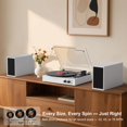 thumbnail image 2 of Tocadiscos TANLANIN Bluetooth Vintage de 3 velocidades con altavoces, 2 of 9