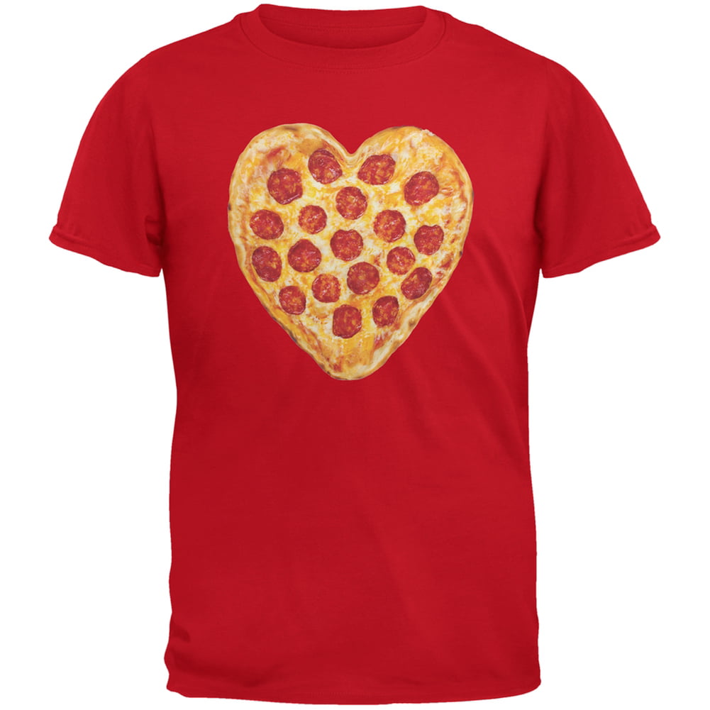 Pepperoni Pizza Heart Red Youth T-Shirt 
