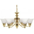 thumbnail image 2 of Nuvo 60-357 - Empire - 6 Light - 26" - Chandelier - w/ Alabaster Glass Bell Shades, 2 of 2