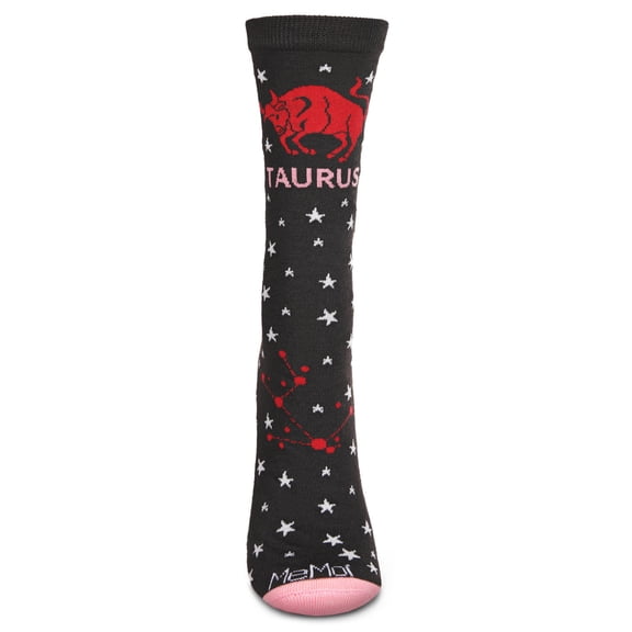 MeMoi Women's Taurus Zodiac Sign Crew Socks - Womens - Female, 9-11, Black