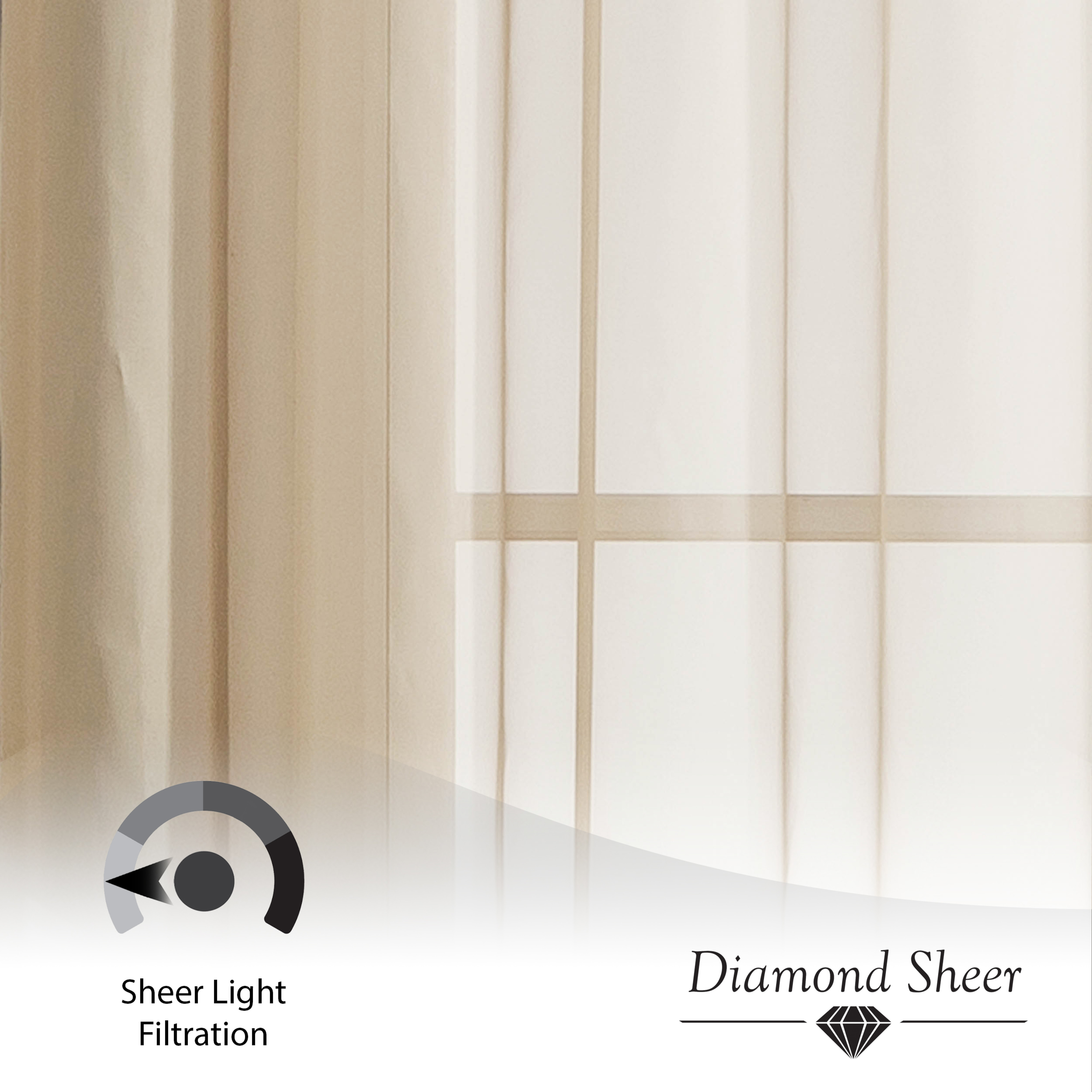 Window Elements Traditional, Contemporary, Farmhouse, Modern 2 Piece Sheer Curtain Set