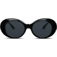 thumbnail image 5 of FEISEDY Black Clout Goggles Sunglasses Women Men Retro Oval Sunglasses B2253, 5 of 6