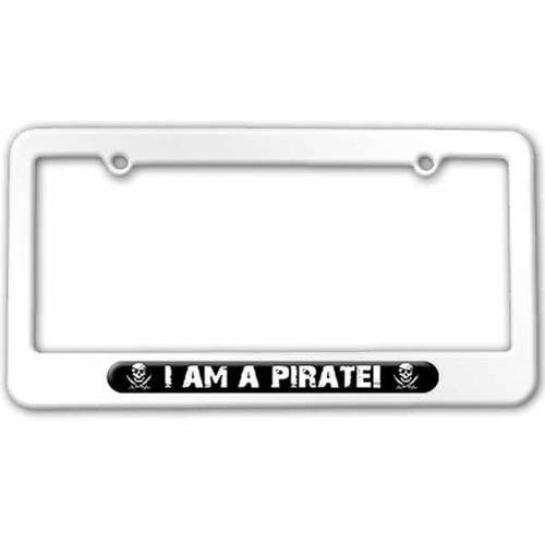 I Am A Pirate License Plate Tag Frame, Multiple Colors