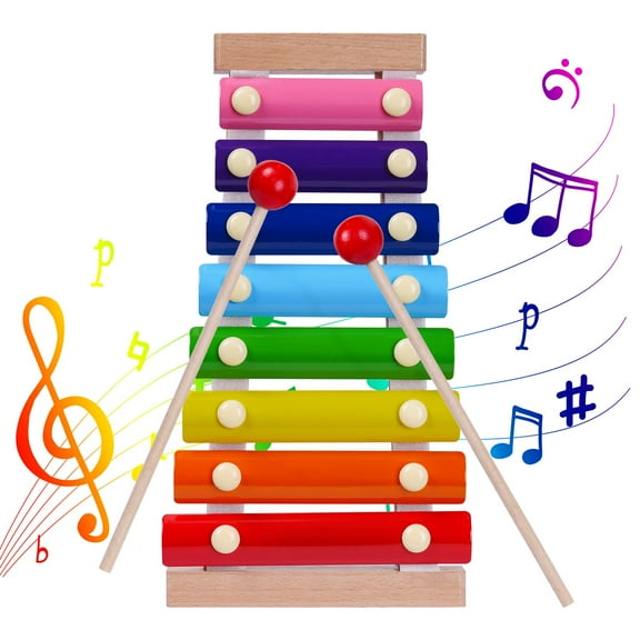 Xylophone for Toddlers 1-3 Kids Musical Instruments for Toddlers 1-3 Baby Kids Wooden Toy Toddler Xylophone for Babies 6 Months and Up Wooden Kid's Preschool Musical Instruments