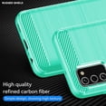 thumbnail image 4 of for Samsung A03S case, Galaxy A03S case with HD Screen Protector, Fashion Shock-Absorption Flexible TPU Bumper Soft Rubber Protective Case Cove for Samsung Galaxy A03S (Mint Brushed TPU), 4 of 15