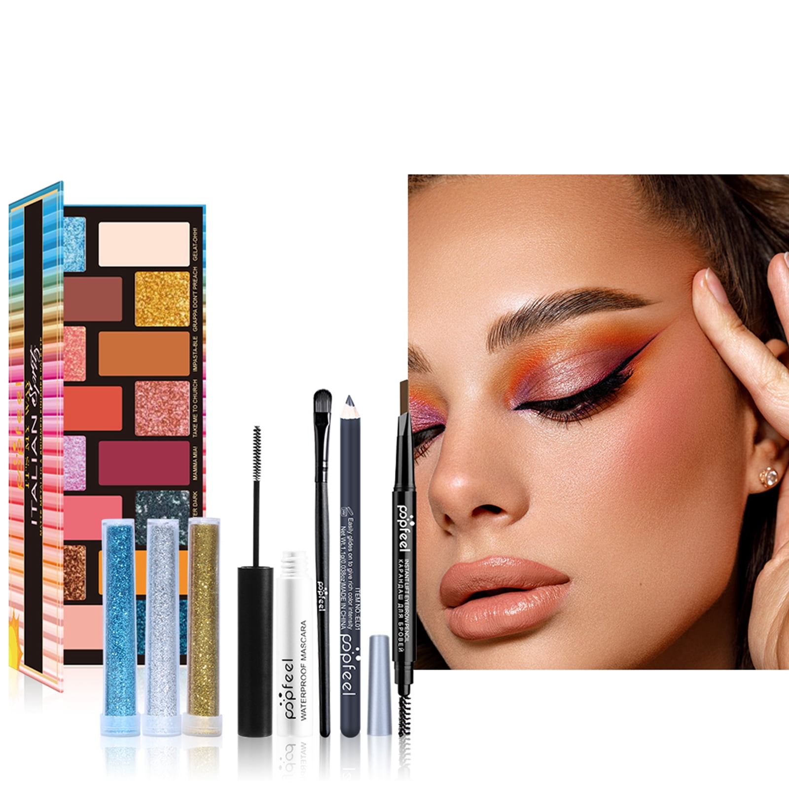 FantasyDay All-in-one Makeup Set Holiday Gift Surprise | Full Makeup Kit for Women Essential Starter Bundle Include Eyeshadow Palette Lipstick Blush Concealer Face Powder Eyeliner Mascara Soft Brush