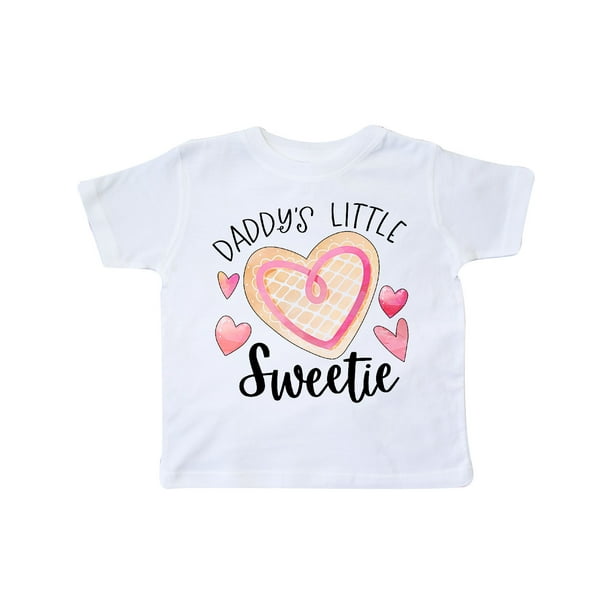 Daddy's Little Sweetie with Pink Heart Cookie Toddler T-Shirt - Walmart ...