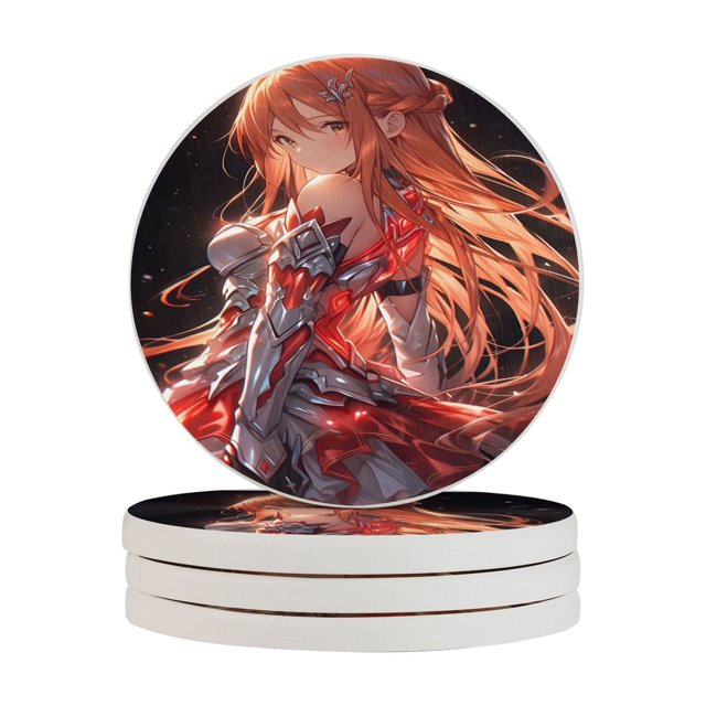 Posavasos de tierra de diatomeas absorbente de Sword Art Online, el aislamiento antideslizante de tierra de diatomeas sin olor protege la superficie de la mesa contra daños Talla única
