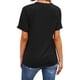 thumbnail image 4 of Camiseta Cuello Redondo Estampado Mujer Tops Poliéster Manga corta Paño de verano, Negro, XXL Noticed AP002414-05, 4 of 7