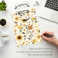 thumbnail image 3 of FORMRS Acrylic Clipboard with Low Profile Clip Standard A4 Letter Size, 12.5" x 9", Beige Birds Floral, 3 of 8