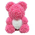 thumbnail image 1 of Oso rosa de hello kitty, regalo de Navidad, peluche de flores artificiales hecho a mano con caja de regalo Senna para boda del Día de San Valentín, 1 of 4