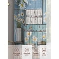 thumbnail image 3 of Farmhouse Daisies Sheer Curtains for Living Room Bedroom Summer Spring Botanical Wooden Grain Sheer Curtains 108 Inch Long 2 Panels Set Light Filtering Curtain Window Treatments Drapes, 3 of 6