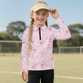 thumbnail image 2 of Psesaysky Girls Pink Capybara Print Sweatshirts Kids Casual Long Sleeve Trendy Tops Fall Comfy Lightweight Quarter Zip Pullovers Athletic Thermal Coat 12-13 Years, 2 of 6