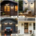 thumbnail image 3 of Solar Lights Outdoor, Waterproof Dusk to Dawn Wall Lanterns for Patio Wall Yard Garden Decor, 8 Pack, 3 of 7