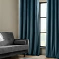 thumbnail image 4 of HPD Half Price Drapes Avalon Blue Heritage Plush Velvet Room Darkening Curtains for Bedroom & Living Room Curtains (1 Panel), Window Curtains 84 inches long, Rod Pocket Curtains & Drapes, 50W X 84L, 4 of 12