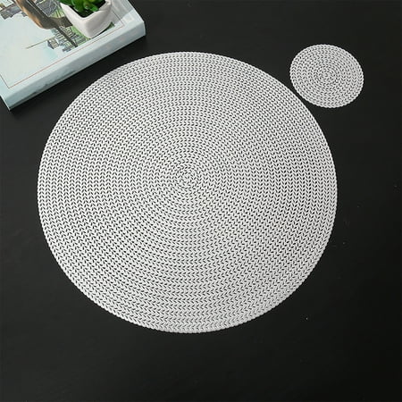 

Hollowed Out Insulation Mat Solid Polyvinyl Chloride Leather Placemats Coffee Mats Kitchen Table Mats Easy To Clean Kitchen Table Mats