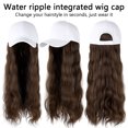thumbnail image 1 of Casquette de Baseball pour Femmes Perruque Longue Bouclée Ondulée Décorative Fausse Extension de Cheveux Décoration Chapeau Postiche Fête Accessoire Réutilisable Chapeau Blanc Type 3, 1 of 8