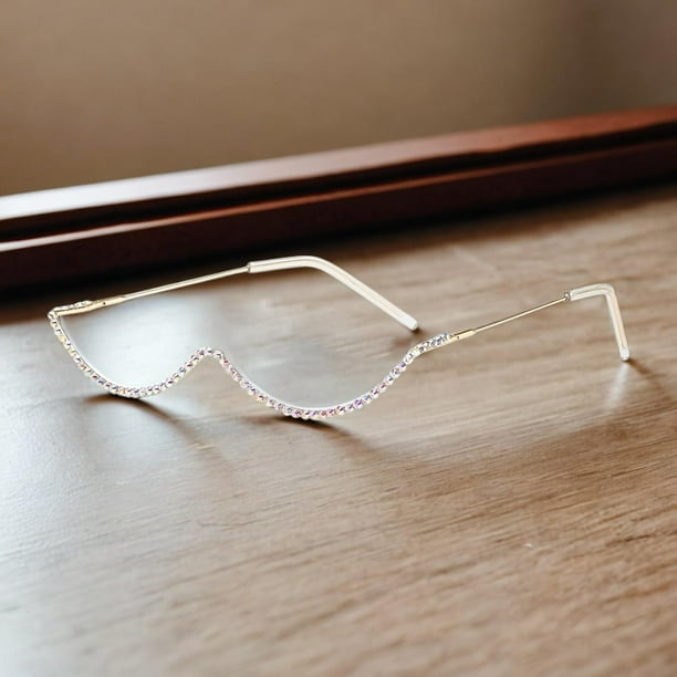 Gold half frame glasses outlet