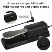 YMWVH Universal Sustain Pedal - Polarity Switch, Compatible with Midi Keyboards & Digital Pianos
