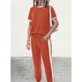 thumbnail image 3 of FreshPretty Womens 2 Piece Outfits Summer Tracksuit Sets Short Sleeve Tops Travel Long Pants Jogger Lounge Set, 3 of 8