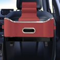 thumbnail image 6 of yotijay Car Seat Back Organizer Tissue Box PU Leather Backseat Organizer Storage Box Red, 6 of 8