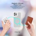 thumbnail image 2 of iHome Magnetic Silicone Velo Case, Lightweight, Shock-Absorbing, MagSafe Compatible, Fits iPhone 12/12 Pro, Grey, 2 of 8
