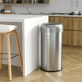 thumbnail image 3 of iTouchless 16 Gallon Dual-Deodorizer Round Open Top Trash Can and Recycle Bin, 60 Liter Stainless Steel Commercial Grade Trashcan, 10 Inch Opening good for Home, Restaurant, Restroom, Office, 3 of 7