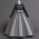 thumbnail image 4 of Elegante vestido de encaje de princesa para niños, vestidos bordados de flores para niñas, vestidos Vintage para niños, vestido de baile rojo para fiesta de navidad, 4 of 5
