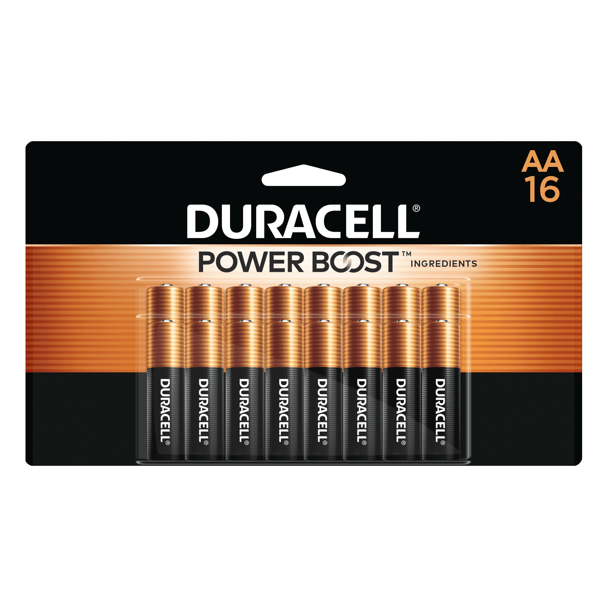 Duracell Coppertop AA Battery with POWER BOOST, 16 Pack Long-Lasting Batteries