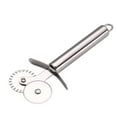 thumbnail image 2 of Double Wheel Pizza Cutter, Stainless Steel Metal Edge, Handle, Easy-clean Design, for Slicing Pizza, Cutting Pastries, and Serving Cakes, 1-pack, Silver, by Ihhxbs, 2 of 8
