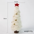 thumbnail image 3 of Christmas Tree Tabletop Ornament with Star Wool Artificial Craft Xmas Table Decorations for Bookshelf Hotel Gift Holiday Restaurant White L, 3 of 9