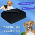 thumbnail image 4 of Waterproof Pet Blanket for Small Medium Dogs Sofa Couch Cover Sherpa Fleece Flannel Puppy Blanket Furniture Protector, 4 of 8