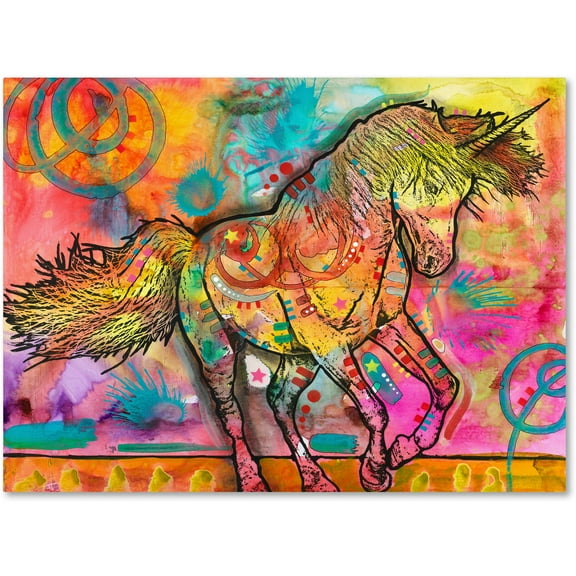 Trademark Fine Art Dean Russo Unicorn Canvas Wall Art - 14x19