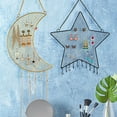 thumbnail image 4 of Earring Wall Holder Jewelry Storage Organizer, Metal Grid Star & Moon Shape Jewelry Rack, Space-Saving Jewelry Organizer for Earrings & Necklaces, Moon, Gold, Jewelry Rack, 4 of 7