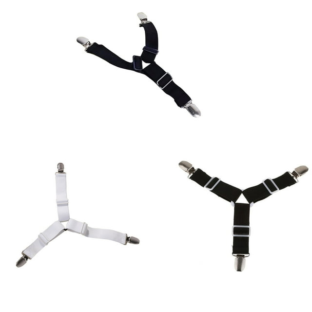 2 Pcs Attaches de Drap Réglables Support de Coin Clips Support de Coin Bande Élastique Sangles de Drap