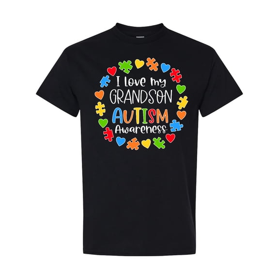 Inktastic I Love My Grandson Autism Awareness T-Shirt
