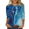 thumbnail image 1 of Women‘s Long Sleeve Tops Crew Neck Tunic Fall Blouse Printed Loose Fit Shirts, 1 of 4