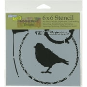 Crafter's Workshop Template 6"X6"-Thoughtful Bird