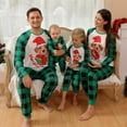 thumbnail image 6 of URMAGIC Christmas Pajamas Matching Sets for Family Green Plaid Tops and Pants Pjs Set Long Sleeve Xmas Sleepwear, 6 of 14