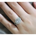 thumbnail image 3 of Forever Jewels 3Ct Round Cut Moissanite Women Halo Engagement Ring 14K White Gold Plated, 3 of 4