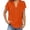 Orange, variant on Womens Tee Fashion Solid Color V Neck Linen Short Sleeved Y2K Tops,Orange,2XL