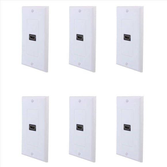 6X 1 Puerto Panel Placa de Cara de Pared Cubierta Acoplador Extender de Salida 3D 1080P
