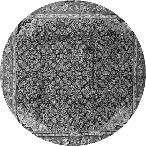 Ahgly Company Indoor Round Persian Gray Traditional Area Rugs, 5' Round